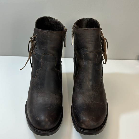 Redhawk Boot Co.Amy Leather Side Lace Ankle Boots 9 Cottagecore Prairie Western - Picture 5 of 16